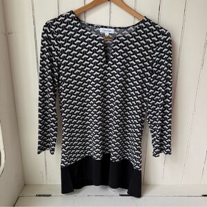 Calvin Klein Black and White Blouse
